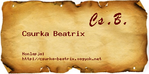 Csurka Beatrix névjegykártya